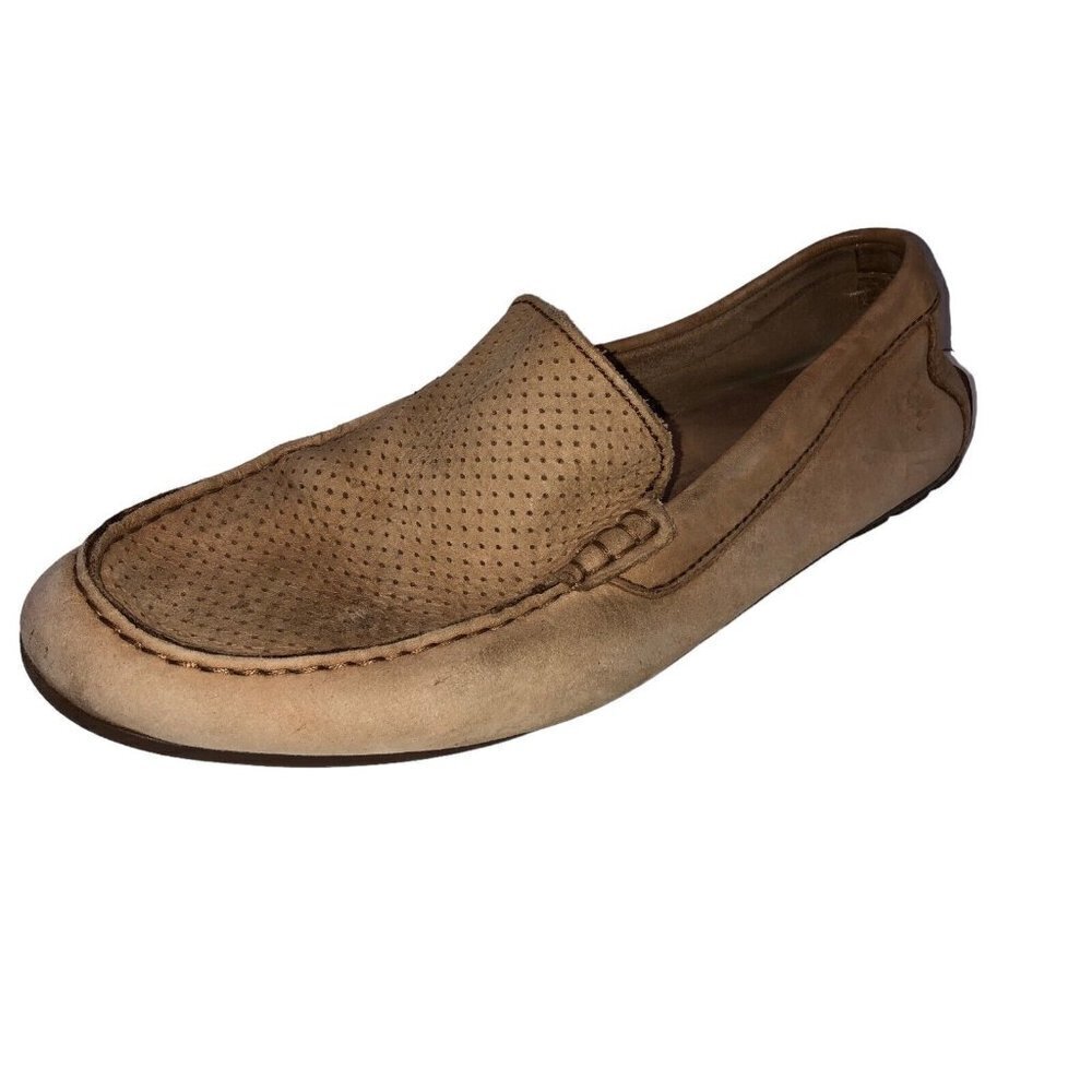 Born Mens Size 8 M Tan Leather Slip On Loafers Driving Shoes Moccasins